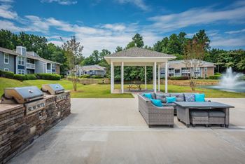 Outdoor seating and grills